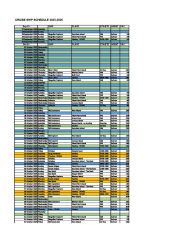 Cruise Schedule 2025/26 - V1